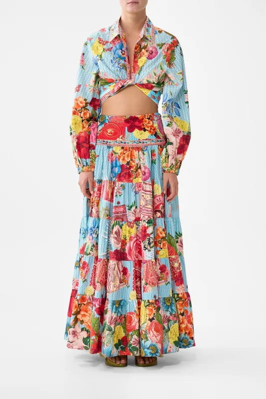 CROPPED WRAP SHIRT PAPERS AND CURIOUS CAPERS sold by Camilla