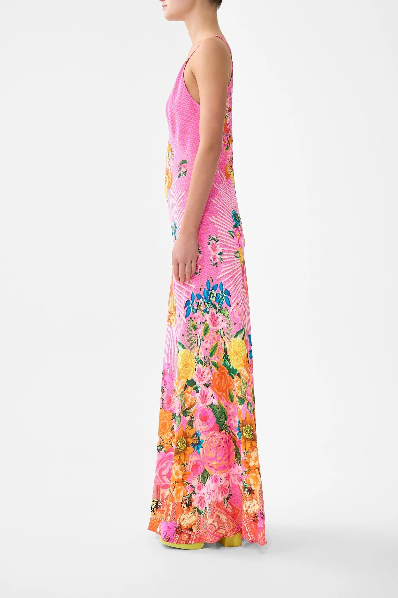 V-NECK FULL LENGTH BIAS SLIP DRESS ILLUSTRATION NATION sold by Camilla product image thumbnail 4