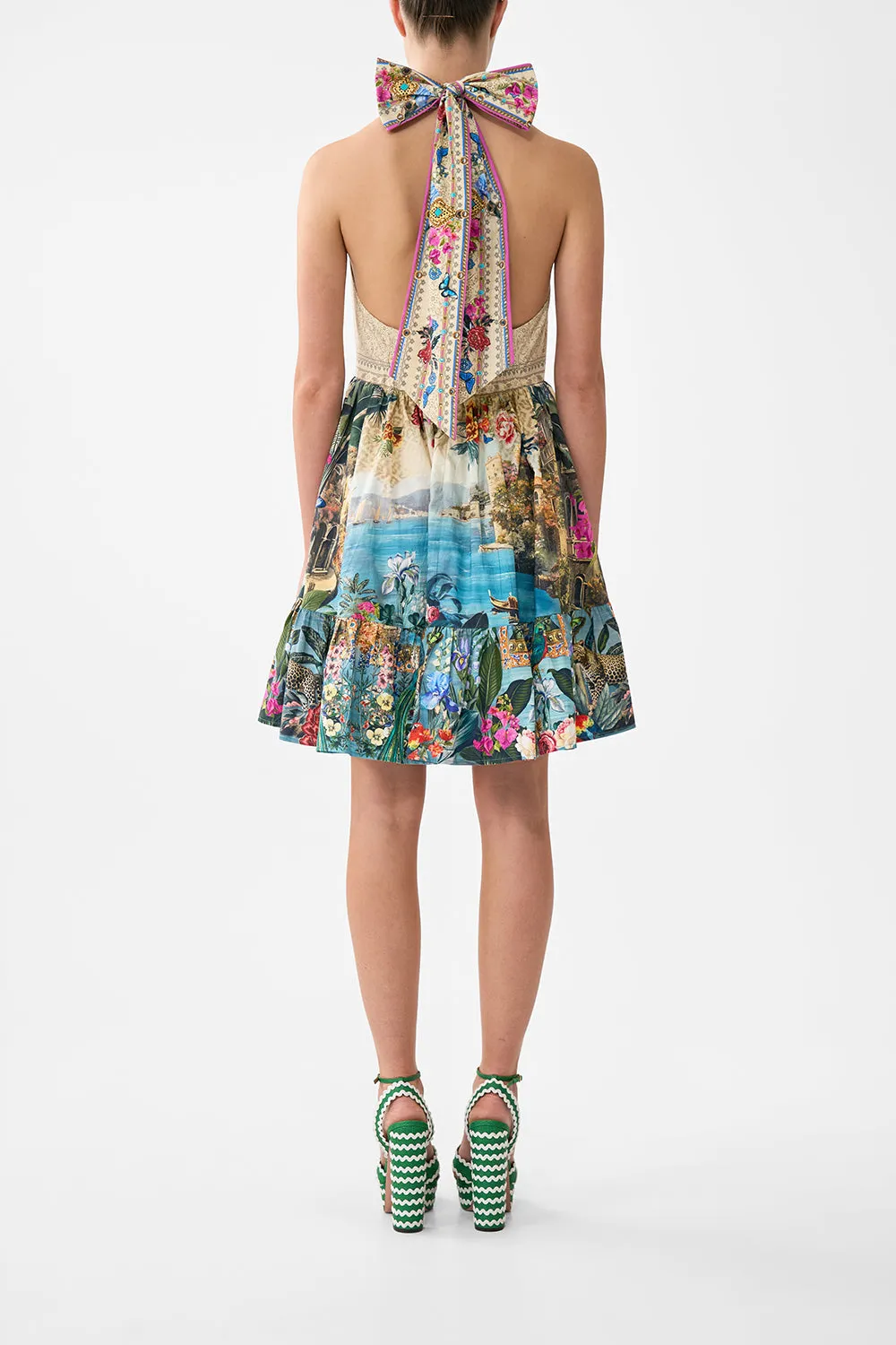 RUFFLE HEM HALTER SHORT DRESS BODRUM BOTANICALS sold by Camilla product image thumbnail 2