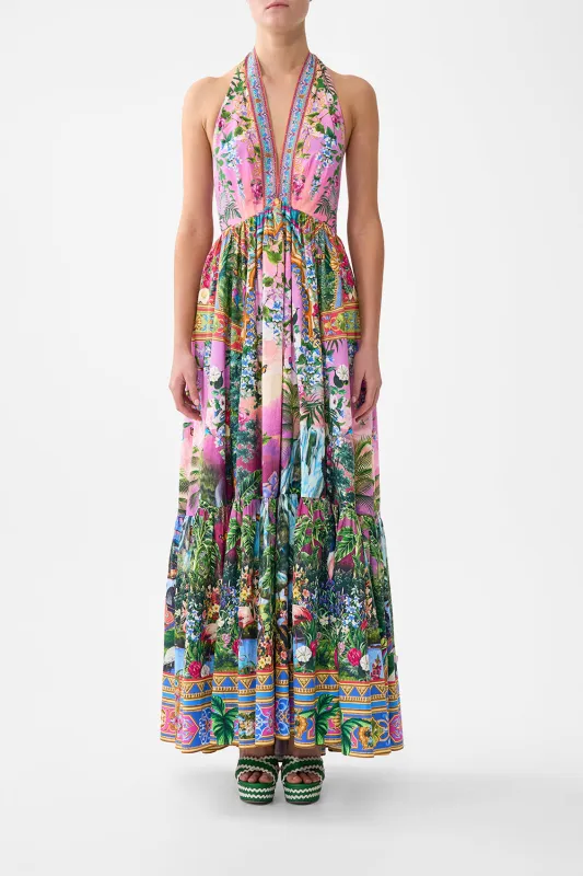 RUFFLE HEM HALTER DRESS TURKISH DELIGHT sold by Camilla