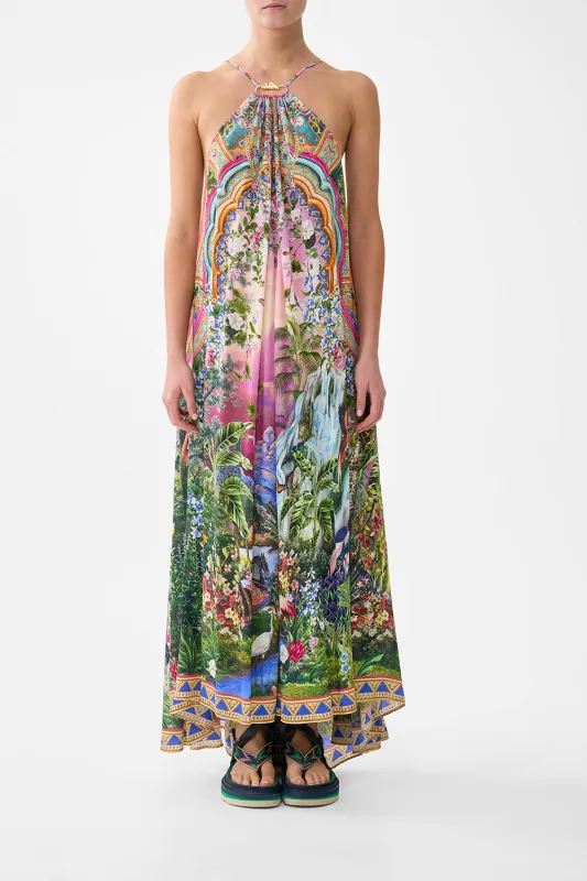 GATHER NECK HARDWARE MAXI DRESS TURKISH DELIGHT sold by Camilla