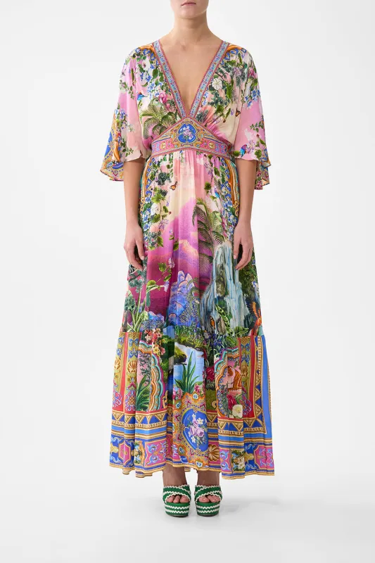 WAISTED DRESS WITH HEM RUFFLE TURKISH DELIGHT sold by Camilla