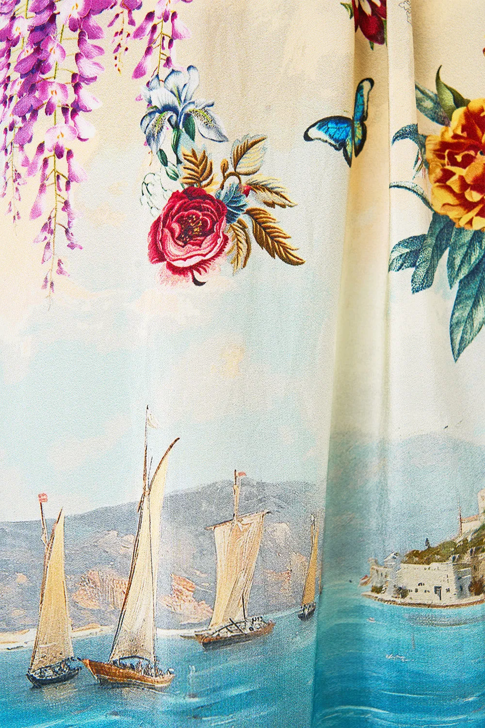 WAISTED DRESS WITH KIMONO SLEEVE BODRUM BOTANICALS sold by Camilla product image thumbnail 3