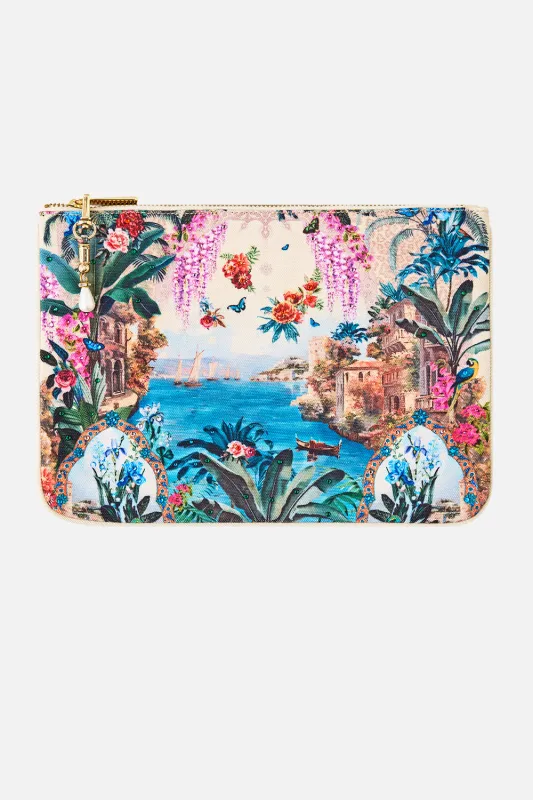 SMALL CANVAS CLUTCH BODRUM BOTANICALS sold by Camilla
