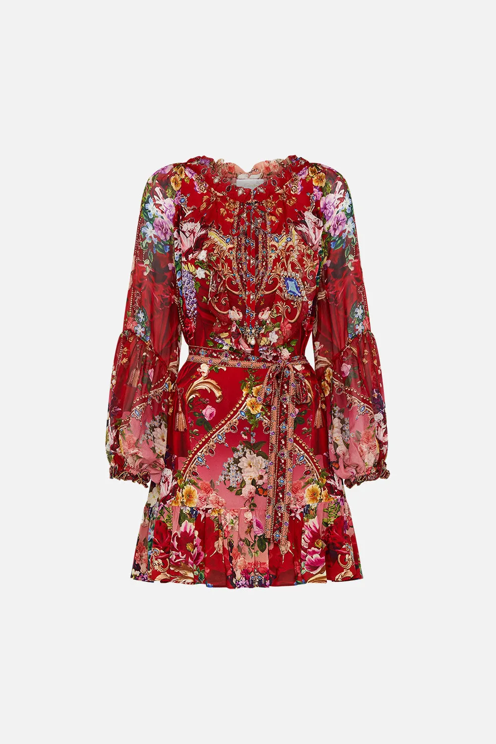 MINI RUFFLE TRAPEZE DRESS RITES OF ROSES sold by Camilla product image thumbnail 3