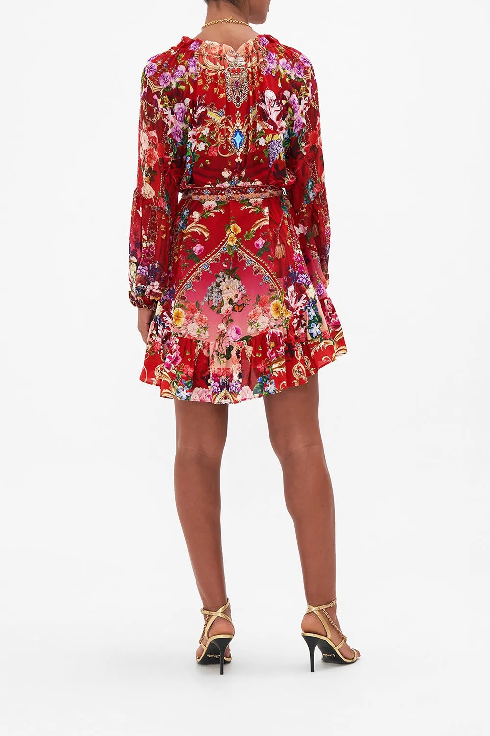 MINI RUFFLE TRAPEZE DRESS RITES OF ROSES sold by Camilla product image thumbnail 2