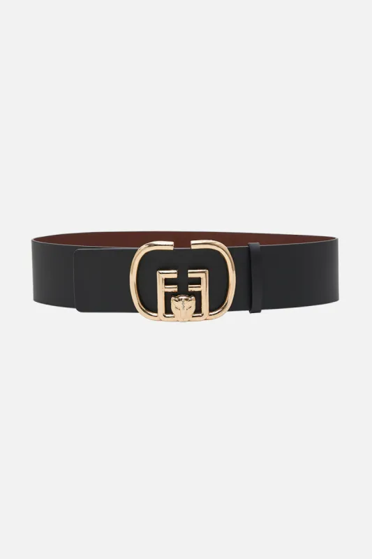 REVERSIBLE BUCKLE BELT SOLID BLACK sold by Camilla
