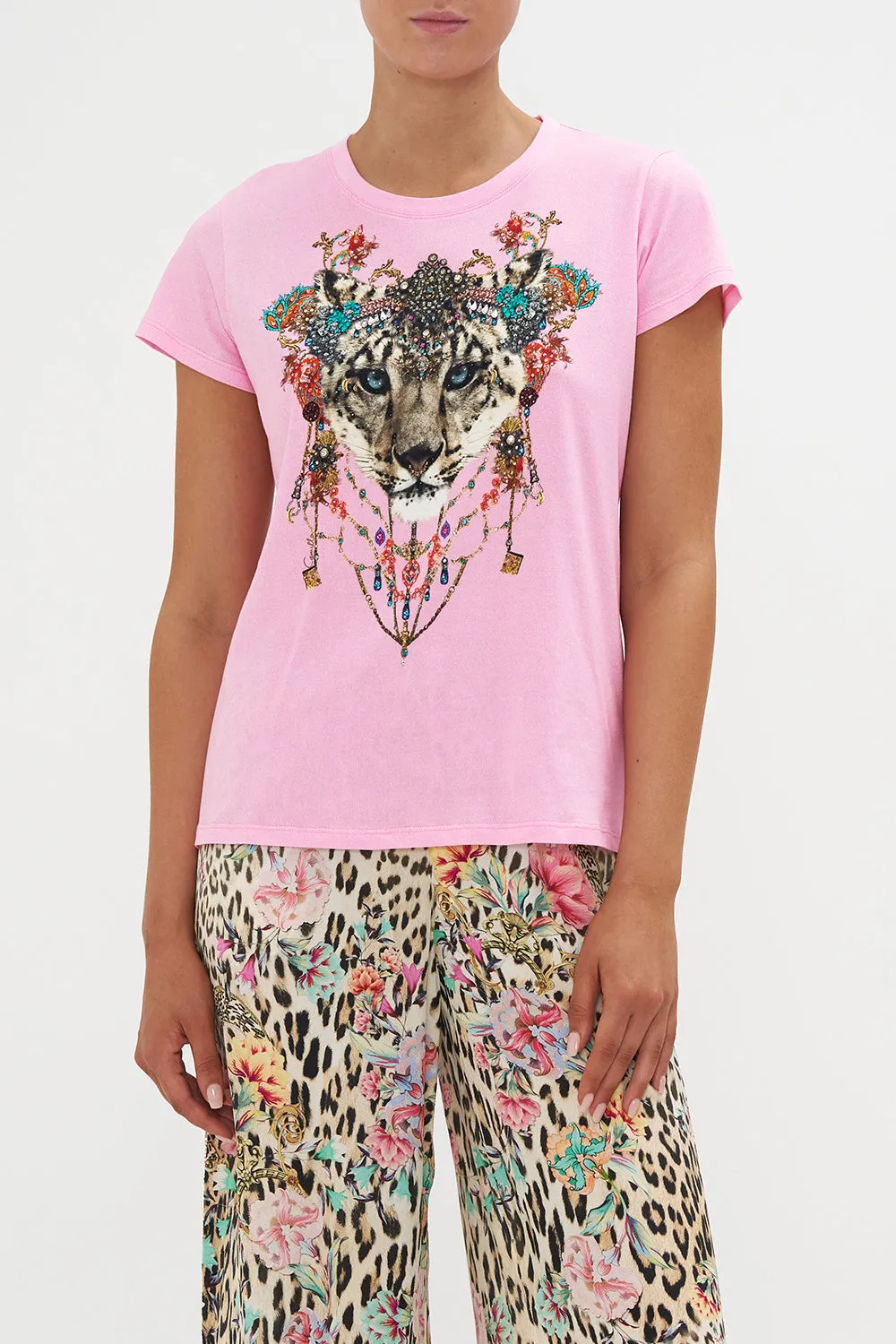 SLIM FIT ROUND NECK T-SHIRT QUEEN ATLANTIS sold by Camilla product image thumbnail 5