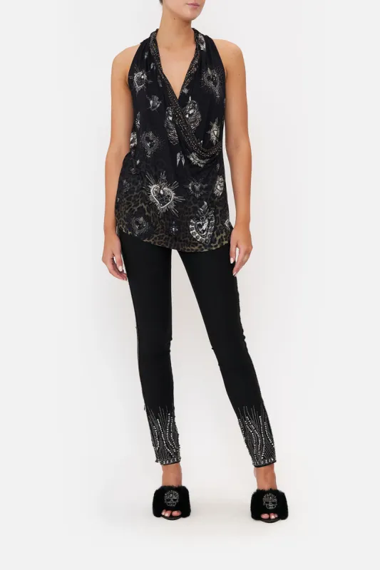 CROSS DRAPE TOP ORDER OF DISORDER sold by Camilla