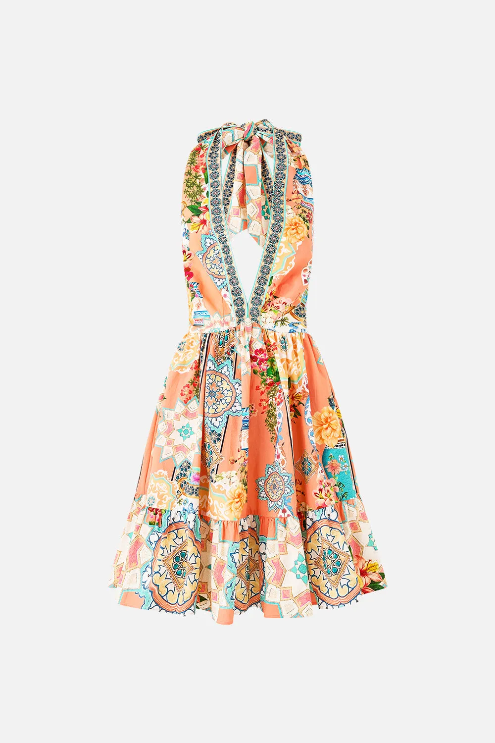 RUFFLE HEM HALTER SHORT DRESS MEET ME IN MALLORCA sold by Camilla product image thumbnail 3