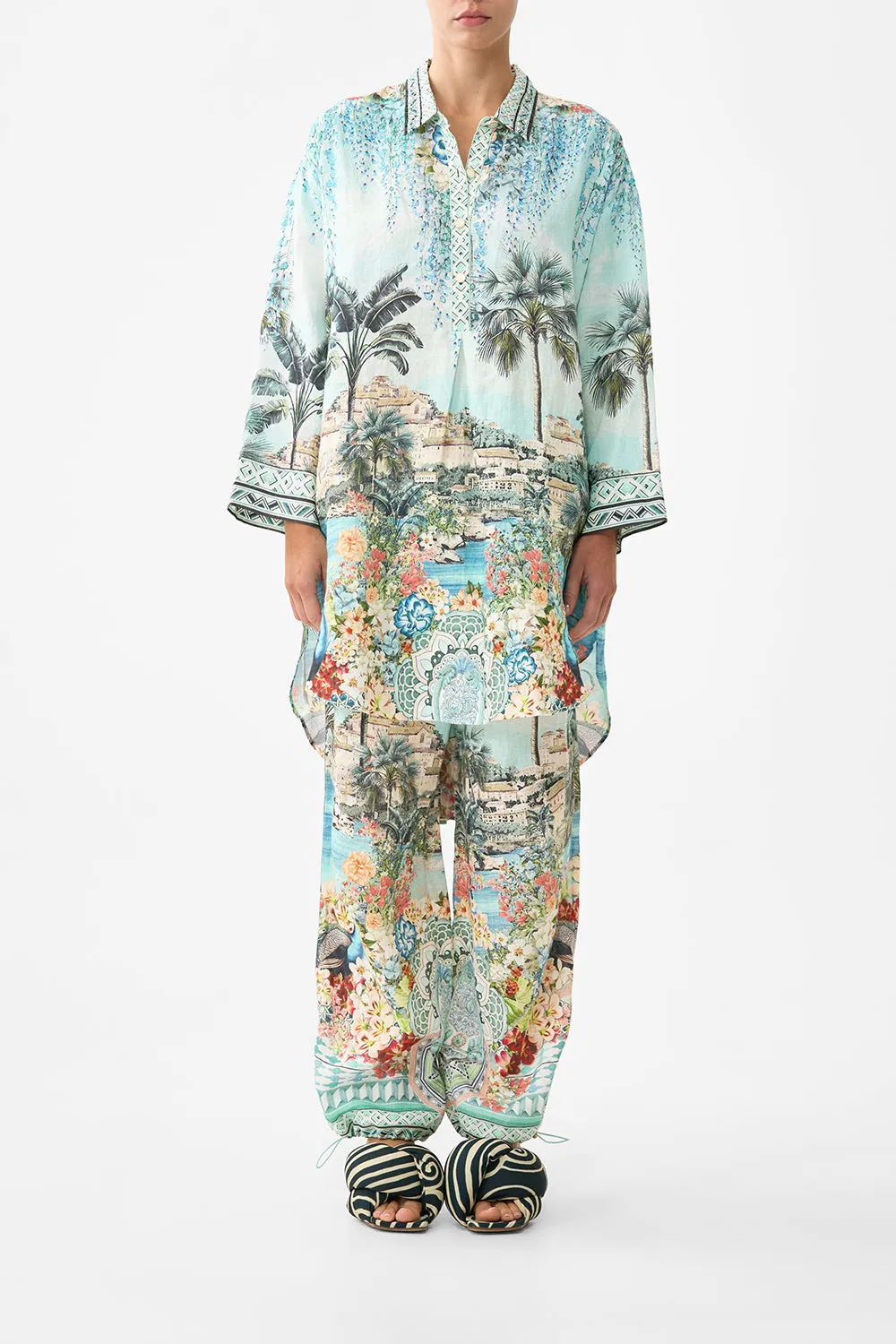 RELAXED HIGH LOW SHIRT DRESS BALEARIC BEBÉ sold by Camilla