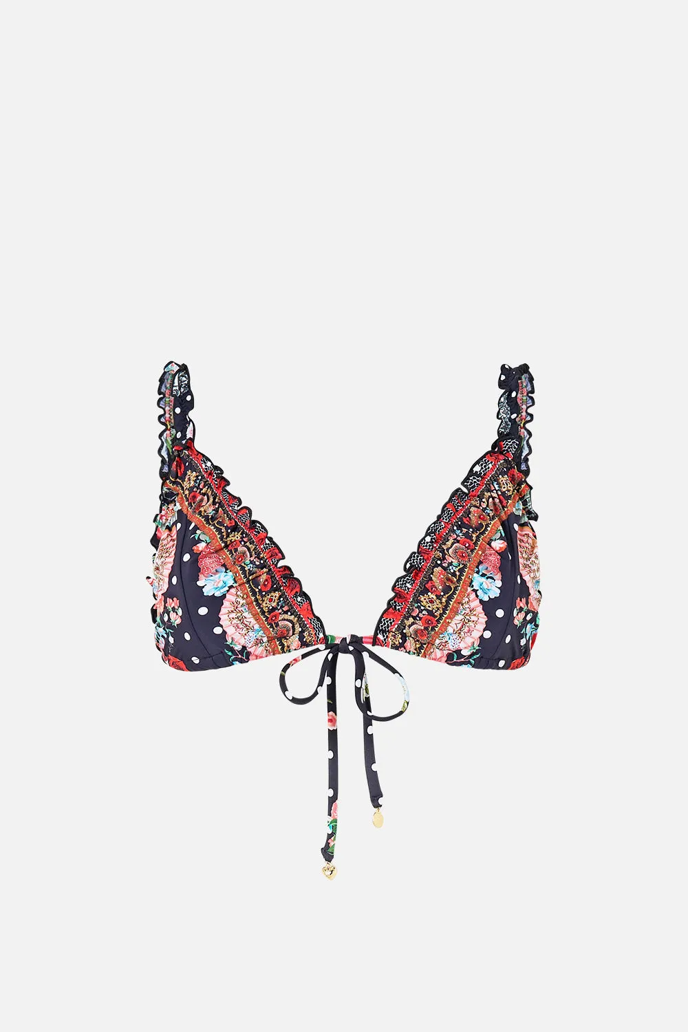 TRI BIKINI TOP W RUCHED EDGES DAUGHTERS OF DUENDE sold by Camilla