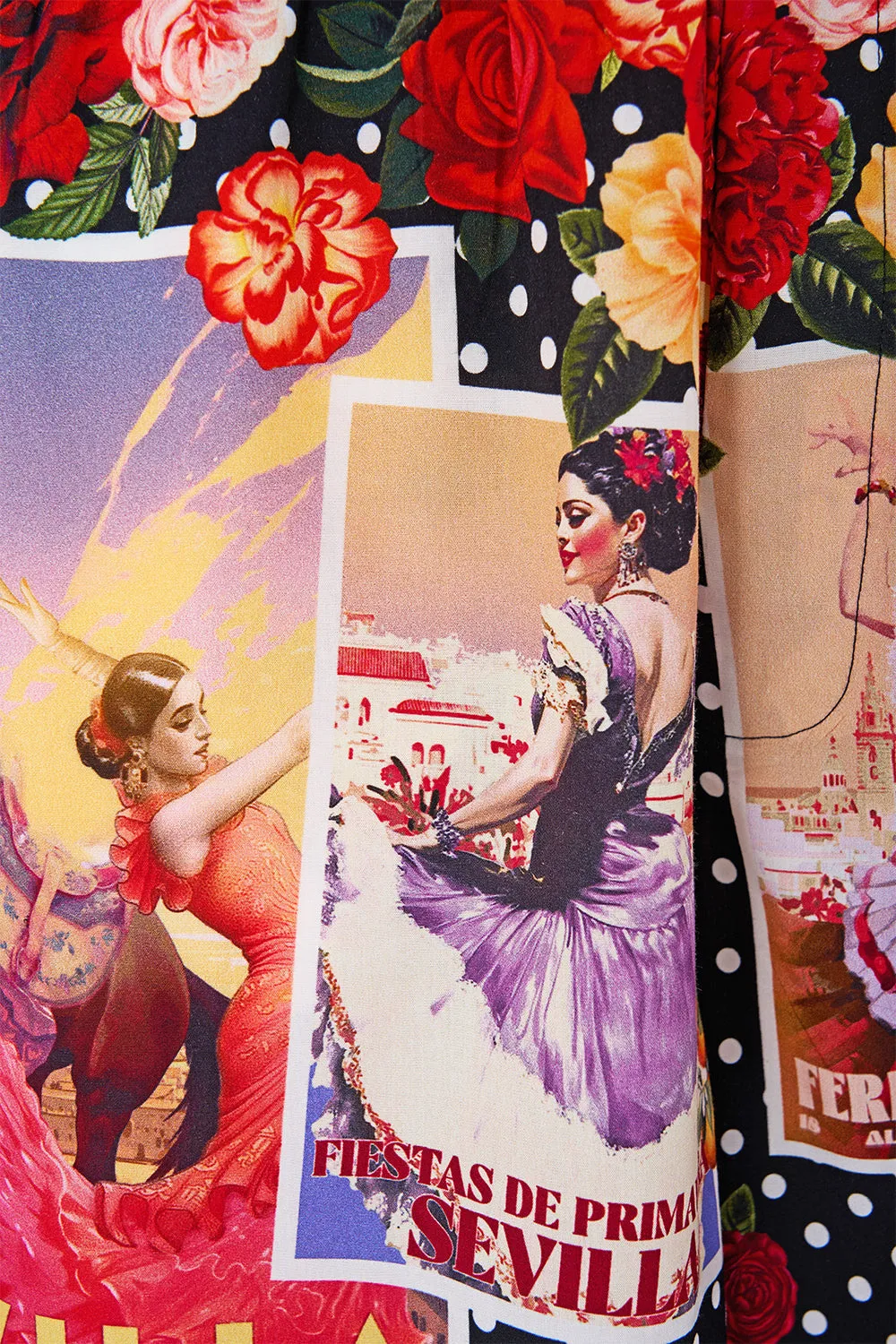 BAGGY LONG WALK SHORT WITH ELASTIC WAIST DAUGHTERS OF DUENDE sold by Camilla product image thumbnail 3