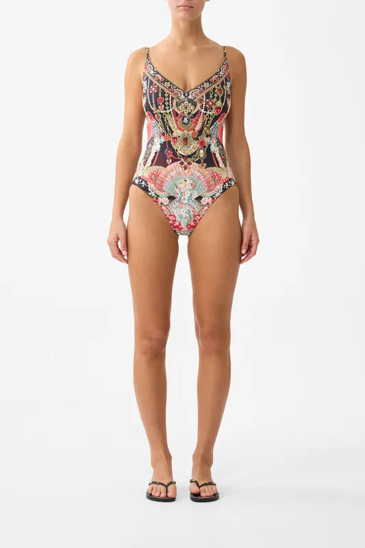 V NECK UNDERWIRE ONE PIECE W BACK CLOSURE DAUGHTERS OF DUENDE sold by Camilla