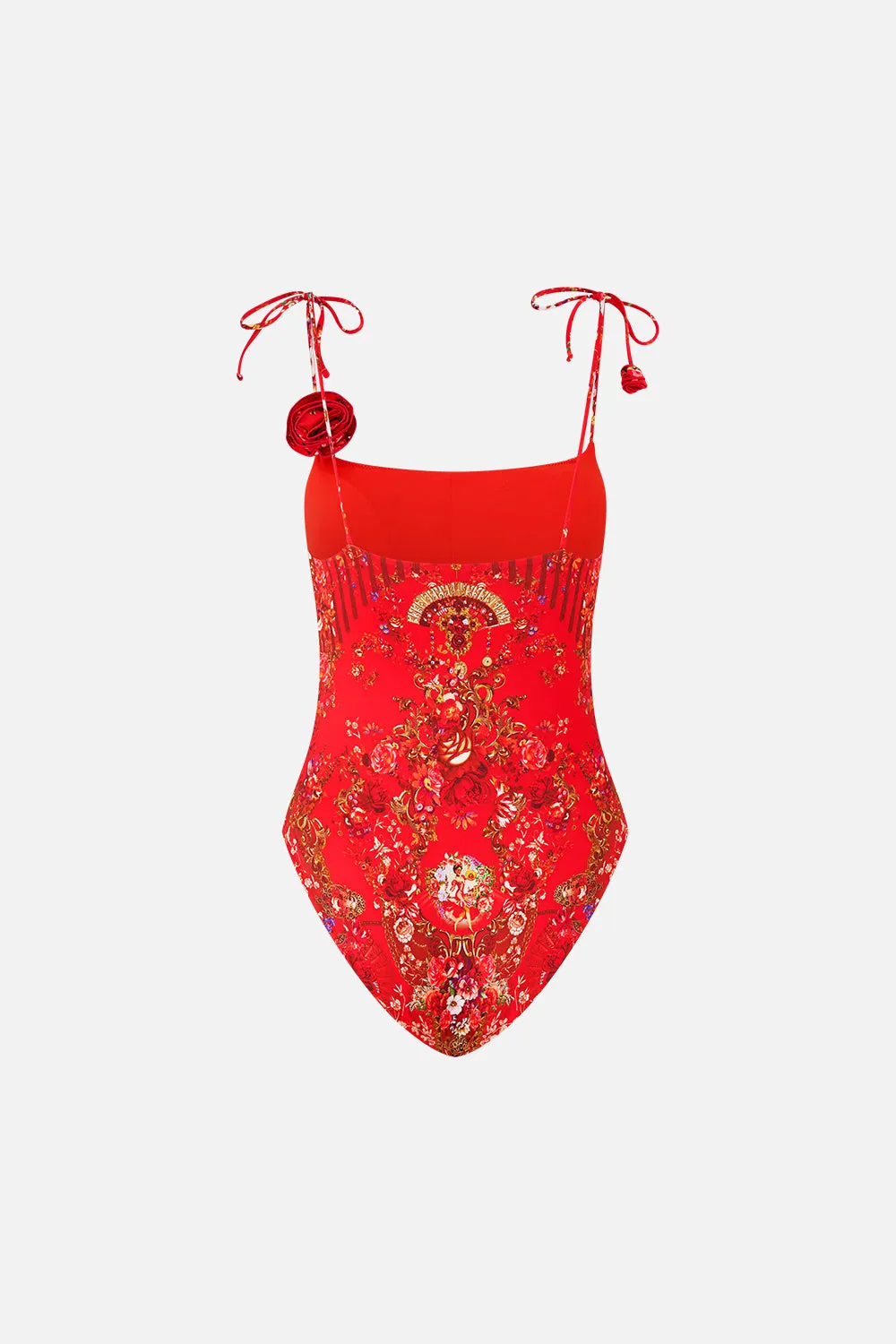 STRAIGHT NECK ONE PIECE WITH ROSETTE DETAIL OLÉ OLÉ sold by Camilla product image thumbnail 5