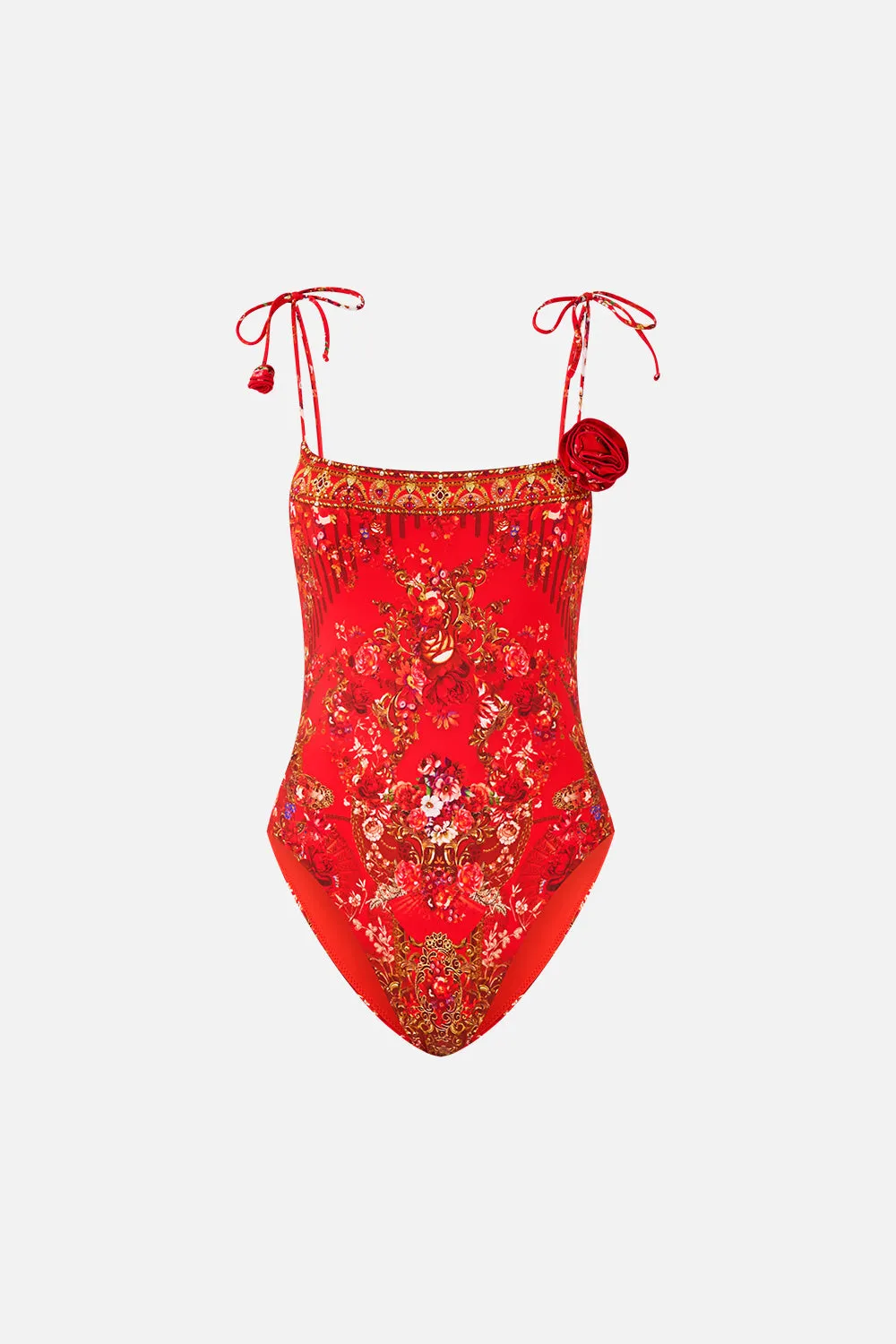 STRAIGHT NECK ONE PIECE WITH ROSETTE DETAIL OLÉ OLÉ sold by Camilla product image thumbnail 3