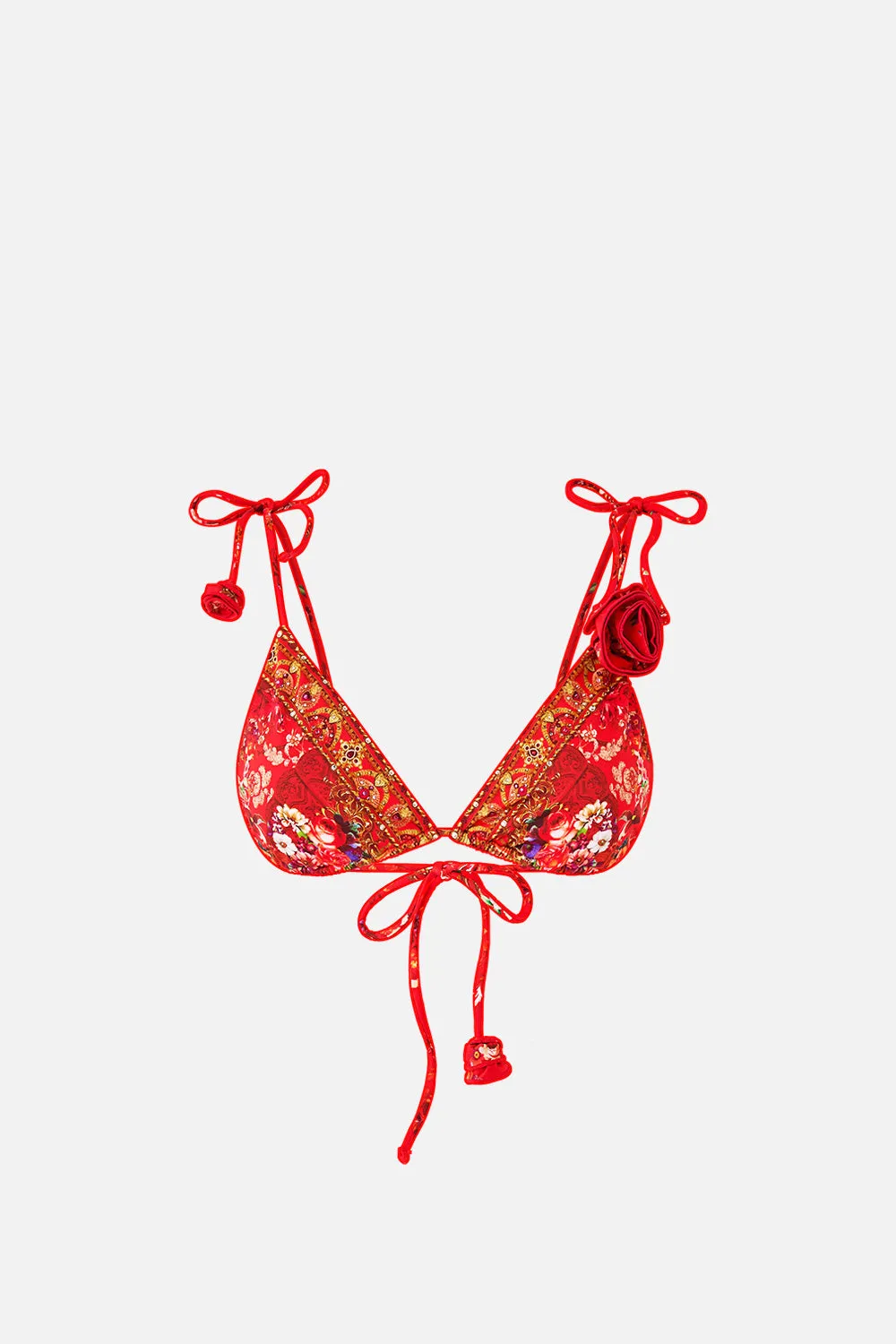 TIE SHOULDER TRI BIKINI TOP W ROSETTE DETAIL OLÉ OLÉ sold by Camilla product image thumbnail 3