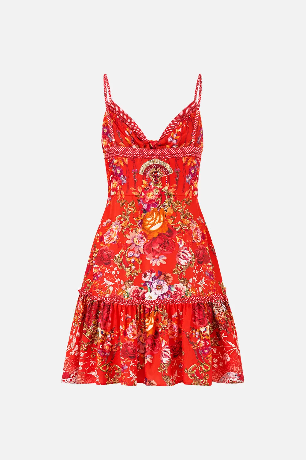 TIE FRONT SHORT DRESS WITH HEM RUFFLE OLÉ OLÉ sold by Camilla product image thumbnail 2