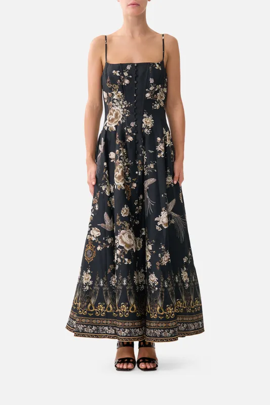 CORSET DRESS WITH LONG FLARED SKIRT FLAMENCO FOLKLORE sold by Camilla