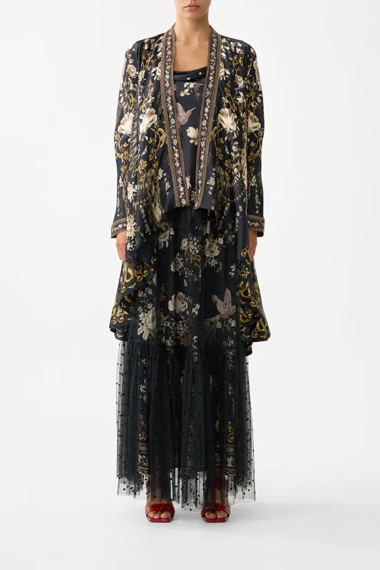 CROPPED SLEEVE LAYER WITH WAIST TIE FLAMENCO FOLKLORE made by Camilla