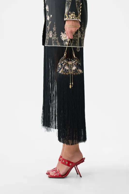 DRAWSTRING POUCH WITH FRINGING FLAMENCO FOLKLORE sold by Camilla