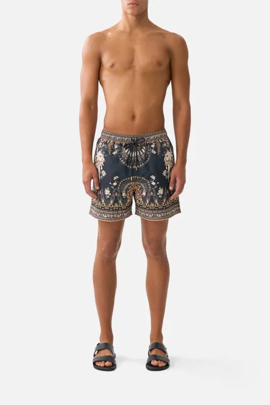 MID LENGTH BOARDSHORT WITH ELASTIC WAIST FLAMENCO FOLKLORE made by Camilla