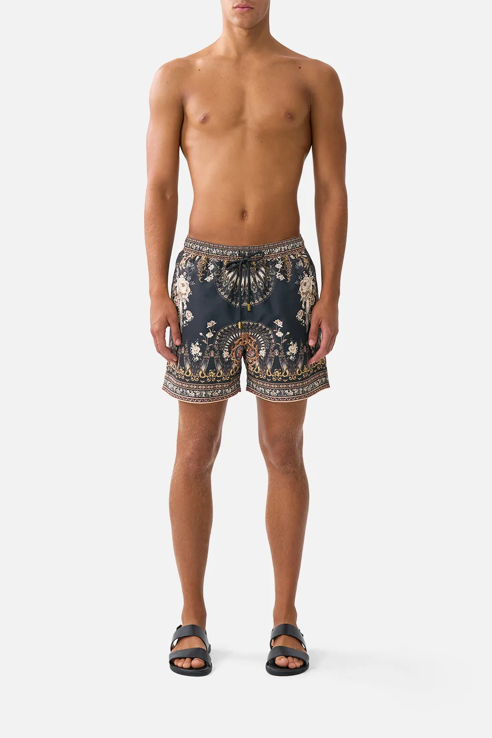 MID LENGTH BOARDSHORT WITH ELASTIC WAIST FLAMENCO FOLKLORE sold by Camilla