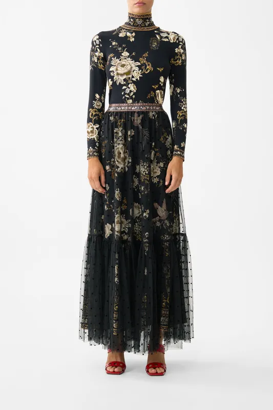 WAISTBAND RUFFLE HEM SKIRT FLAMENCO FOLKLORE sold by Camilla