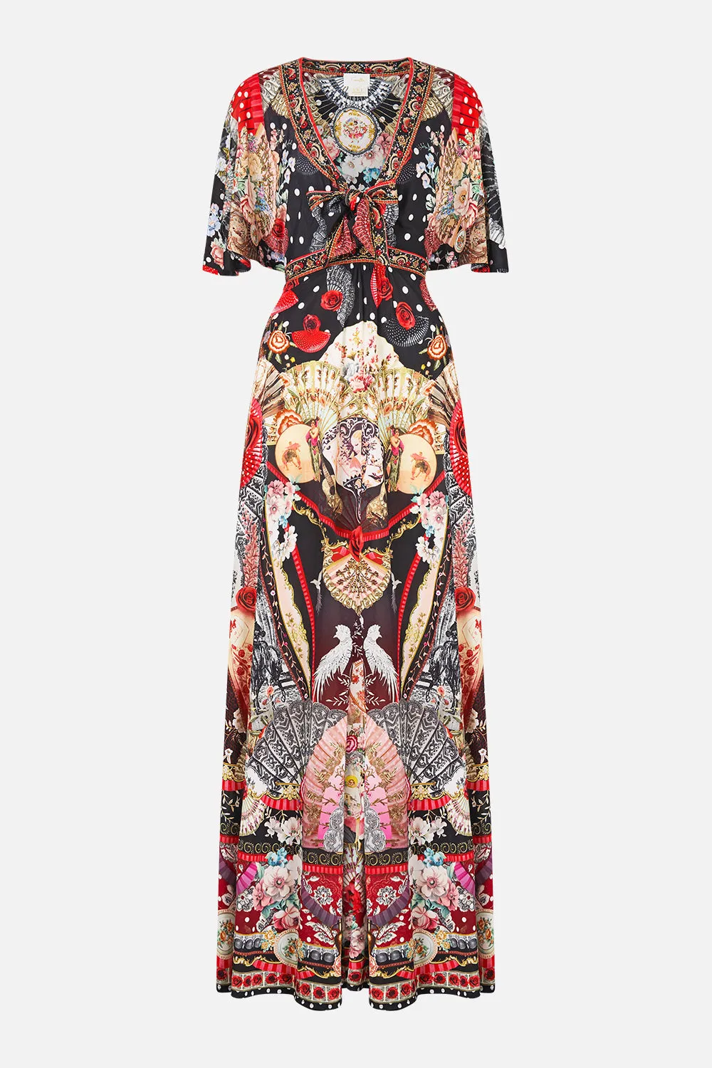 FLUTTER SLEEVE TIE FRONT JERSEY DRESS DAUGHTERS OF DUENDE sold by Camilla product image thumbnail 3