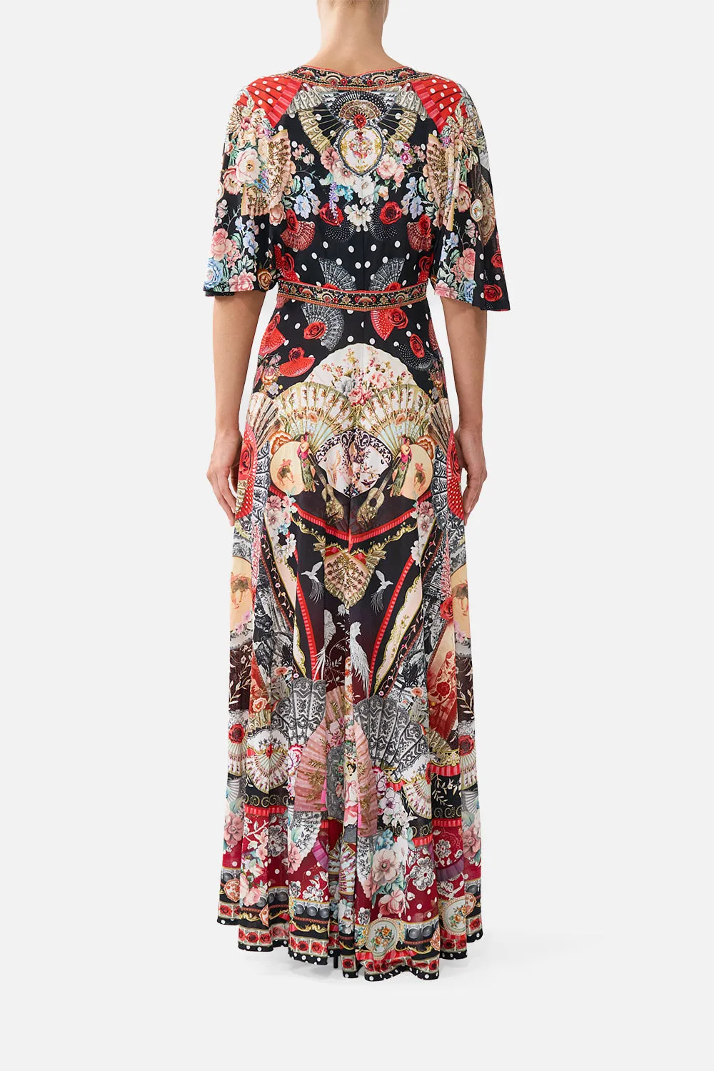 FLUTTER SLEEVE TIE FRONT JERSEY DRESS DAUGHTERS OF DUENDE sold by Camilla product image thumbnail 2