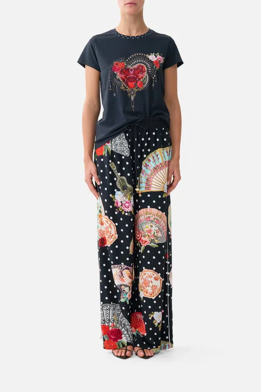 SLIM FIT ROUND NECK T-SHIRT - BLACK DAUGHTERS OF DUENDE sold by Camilla