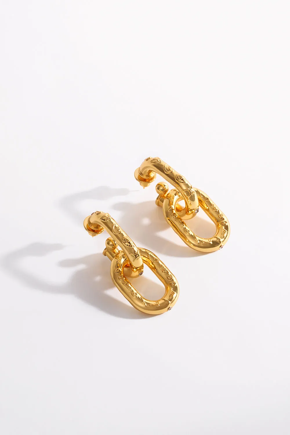 COSMIC CARTOUCHE EARRINGS GOLD sold by Camilla