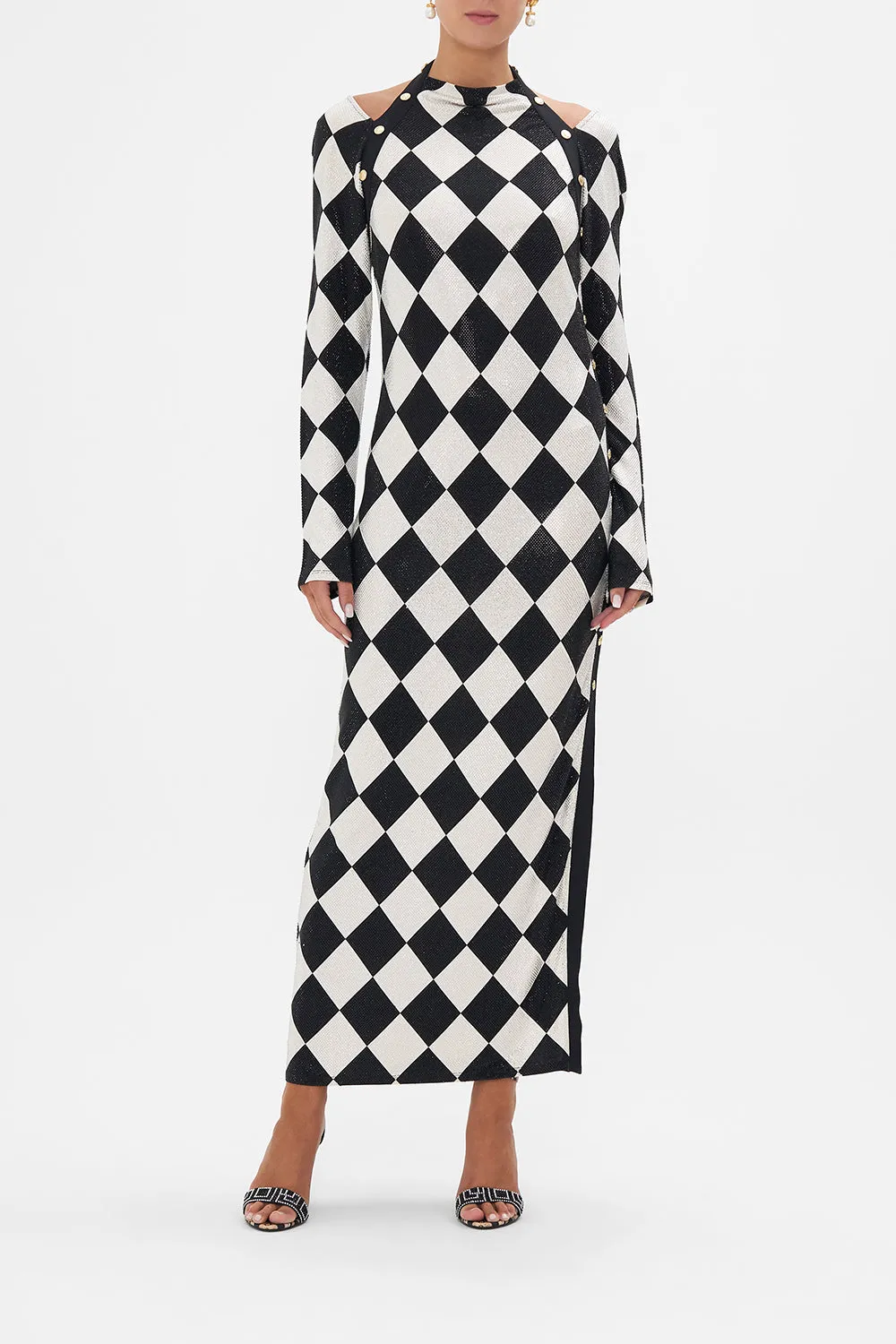 CUT OUT SHOULDER JERSEY DRESS DUOMO DYNASTY sold by Camilla