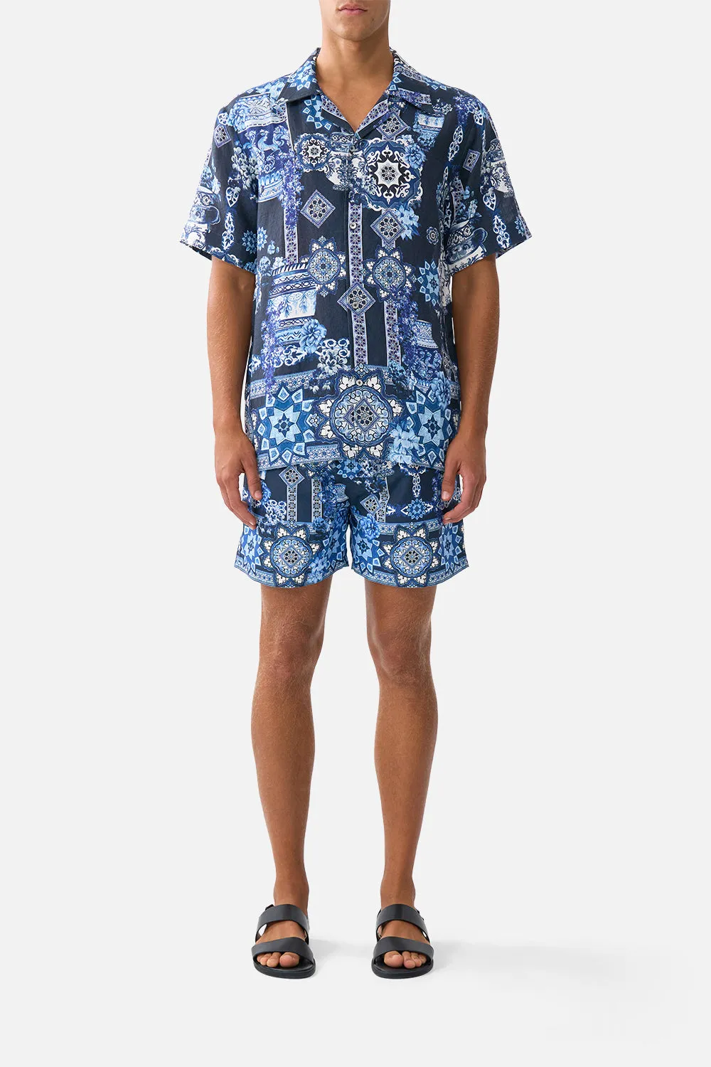 SHORT SLEEVE CABANA SHIRT A TILED WONDERLAND sold by Camilla