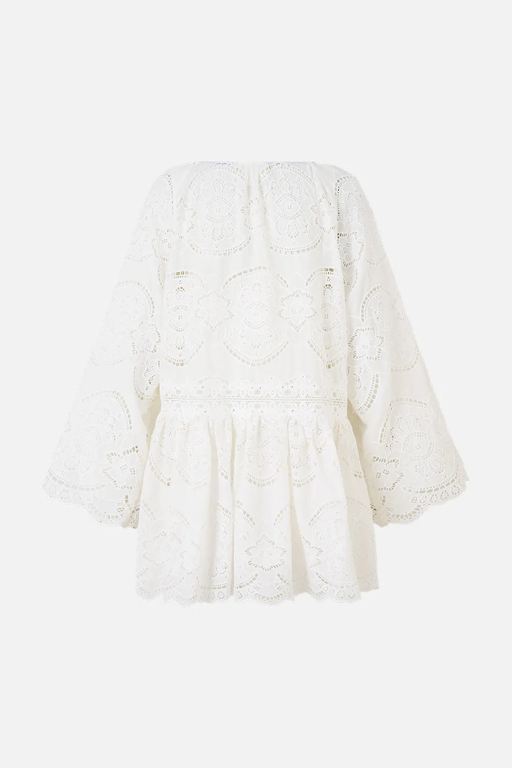 V NECK RELAXED SHORT DRESS WITH DROPPED WAIST A TILED WONDERLAND sold by Camilla product image thumbnail 2