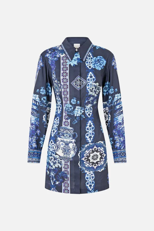 SHIRT DRESS WITH A LINE SKIRT A TILED WONDERLAND sold by Camilla