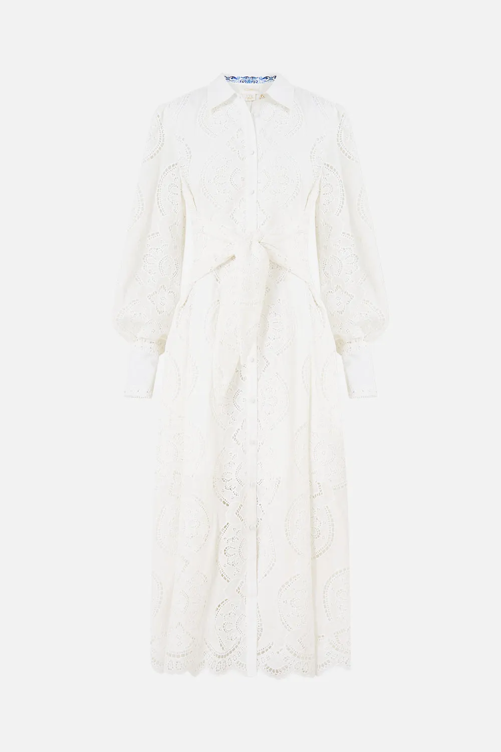 WAIST TIE SHIRT DRESS A TILED WONDERLAND sold by Camilla