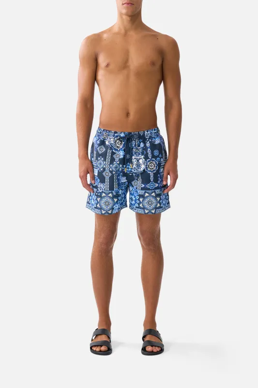 MID LENGTH BOARDSHORT WITH ELASTIC WAIST A TILED WONDERLAND sold by Camilla