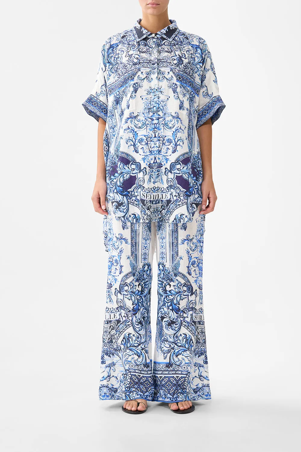 MINIMAL WIDE LEG PANT A TILED WONDERLAND sold by Camilla