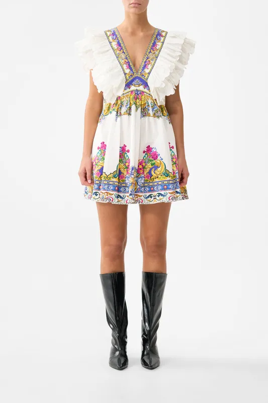 DOUBLE FRILL SLEEVE MINI DRESS MILLA IN SEVILLA sold by Camilla