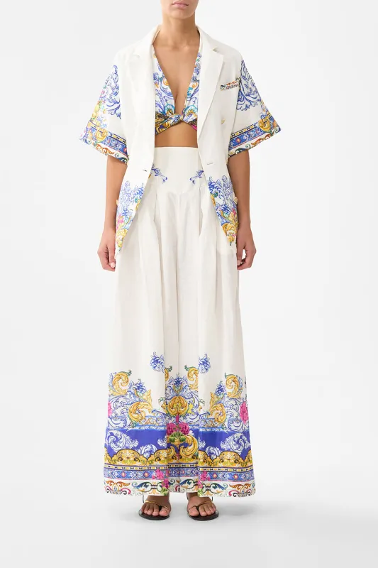 CORSET WAIST WIDE LEG PANT MILLA IN SEVILLA made by Camilla