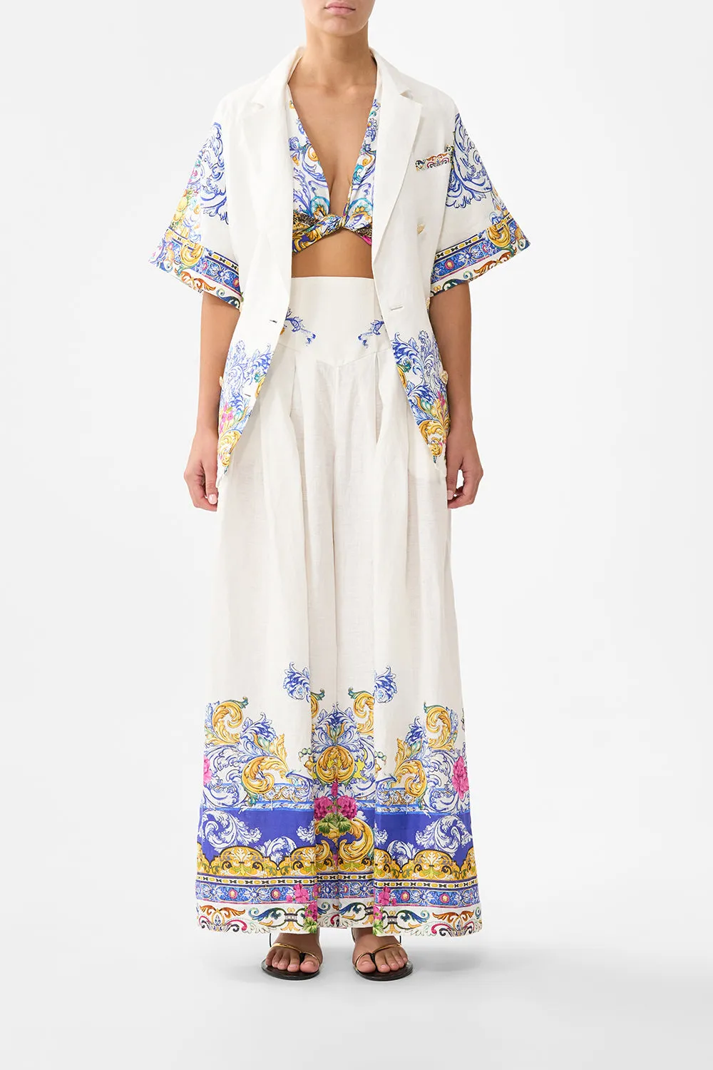 CORSET WAIST WIDE LEG PANT MILLA IN SEVILLA sold by Camilla