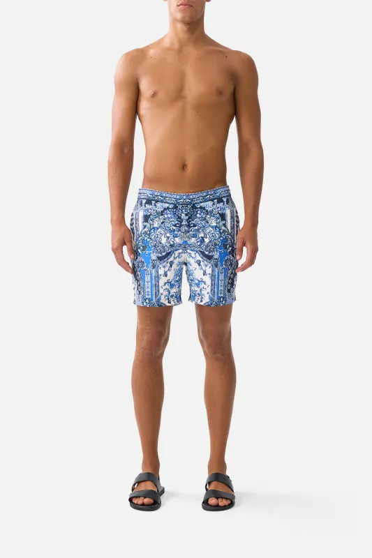MID LENGTH BOARDSHORT WITH FIXED WAIST A TILED WONDERLAND made by Camilla