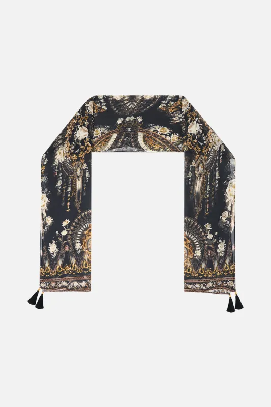 LONG SILK CRINKLE CHIFFON SCARF FLAMENCO FOLKLORE sold by Camilla