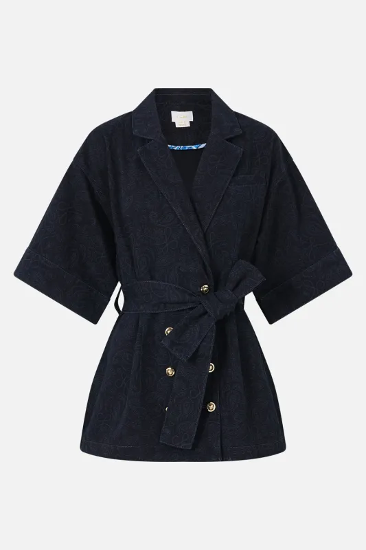LALITA AZUL ARISTOCRACY SHORT SLEEVE JACKET DENIM made by Camilla