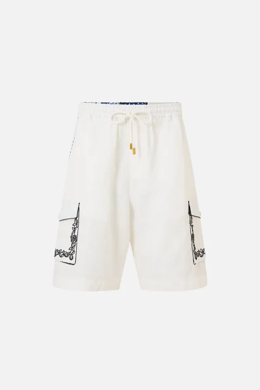 LONG CARGO SHORT WITH ELASTIC WAIST A TILED WONDERLAND sold by Camilla