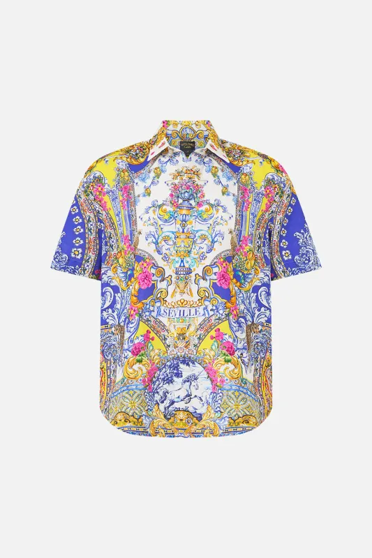 SHORT SLEEVE OVERSIZED SHIRT ESPAÑA NIRVANA made by Camilla