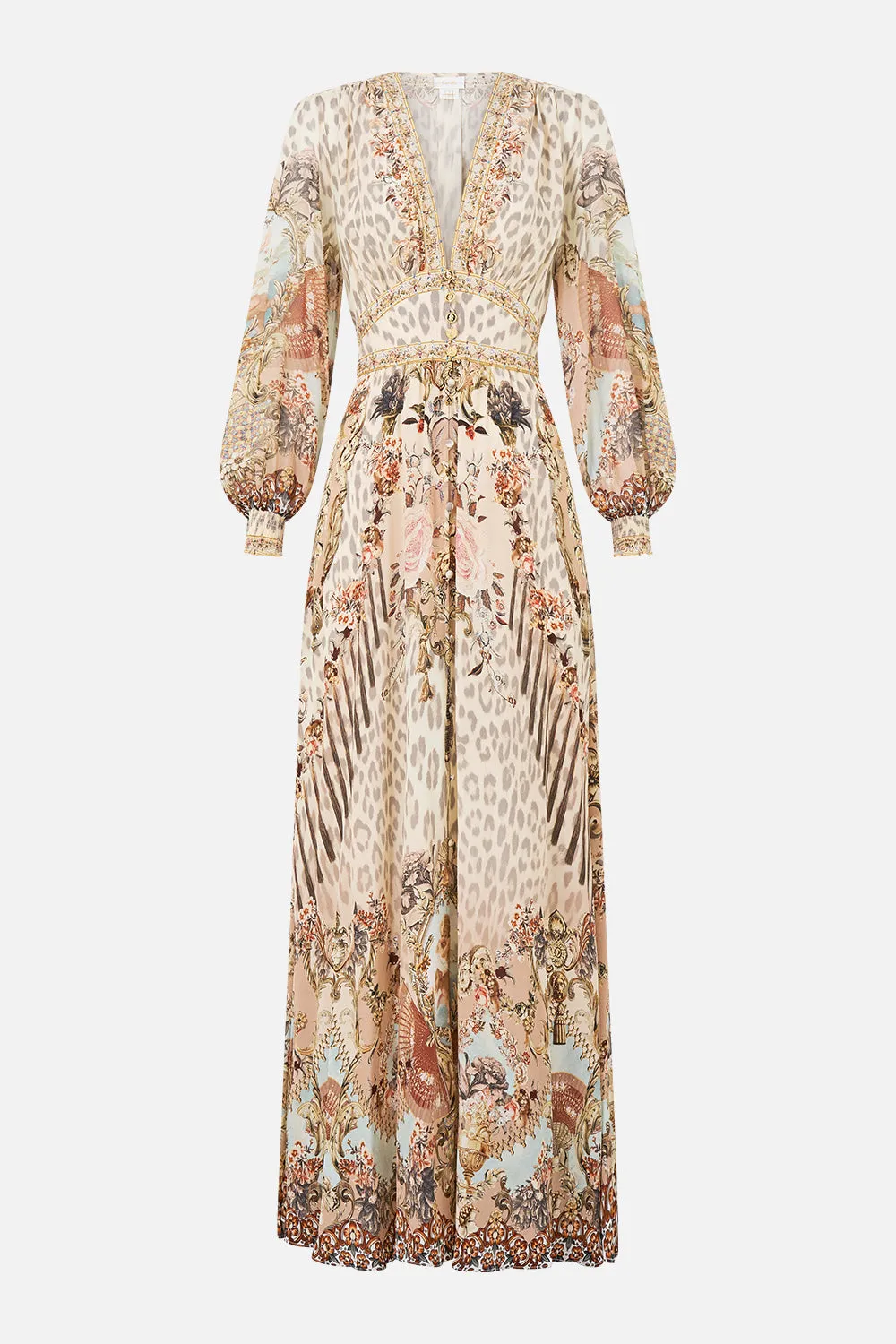 BUTTON DRESS WITH SHAPED WAISTBAND ARANJUEZ ANIMALIA sold by Camilla