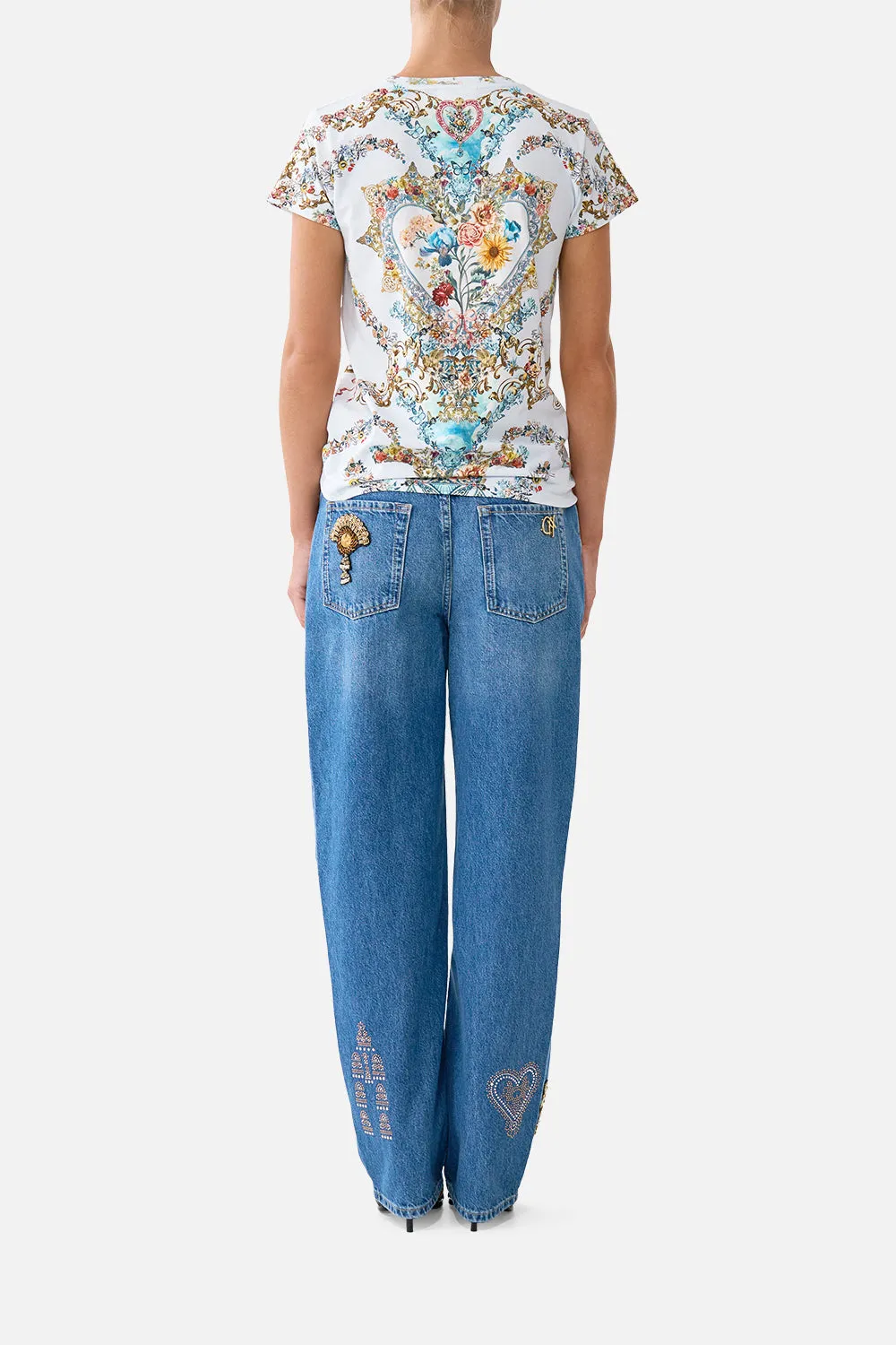 SLIM FIT ROUND NECK T-SHIRT SEVILLE SWEETHEART sold by Camilla product image thumbnail 2