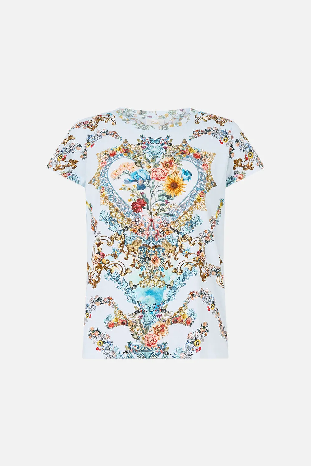 SLIM FIT ROUND NECK T-SHIRT SEVILLE SWEETHEART sold by Camilla product image thumbnail 3